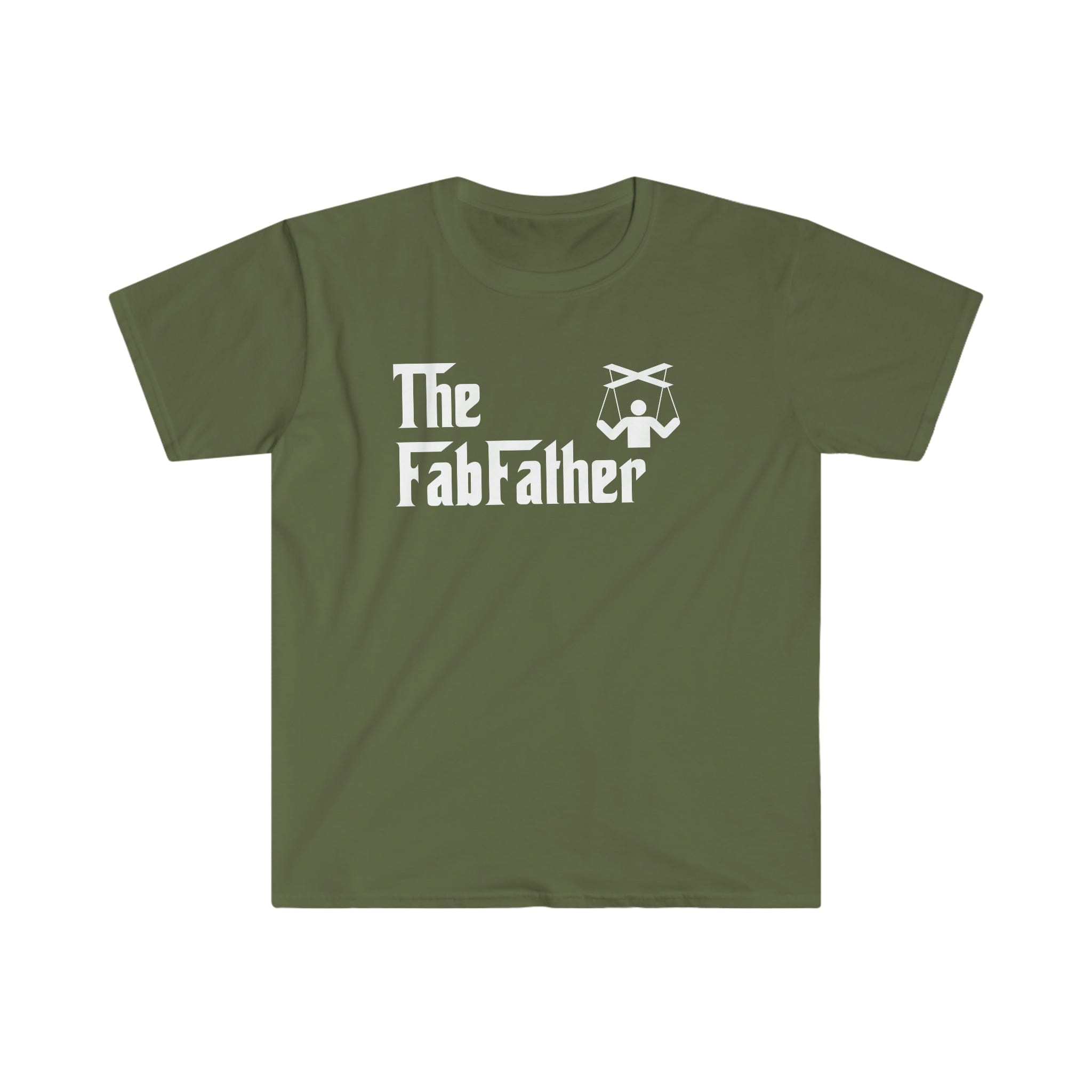 Printify T-Shirt Military Green / S The Fabfather White - Unisex Softstyle T-Shirt