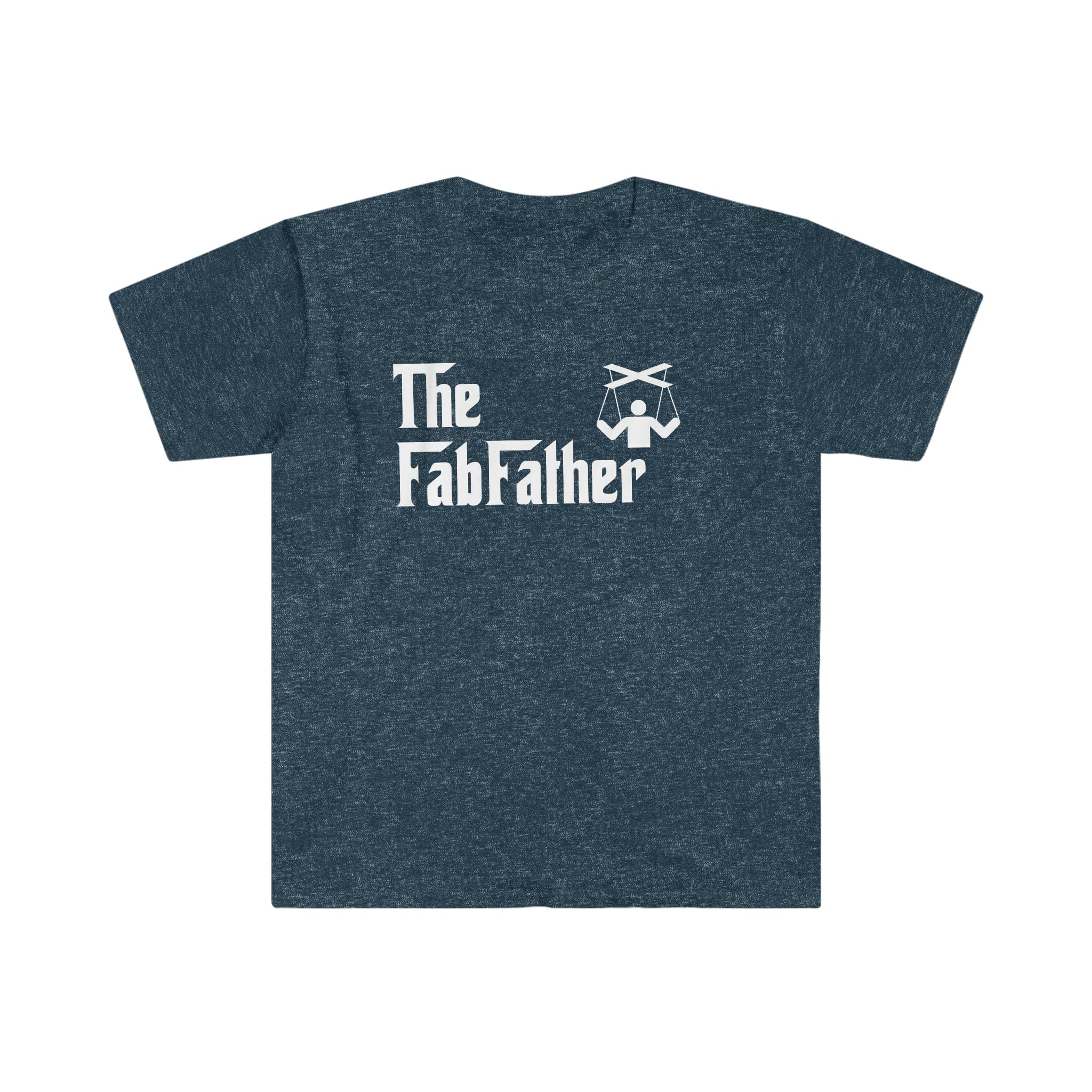 Printify T-Shirt Heather Navy / S The Fabfather White - Unisex Softstyle T-Shirt