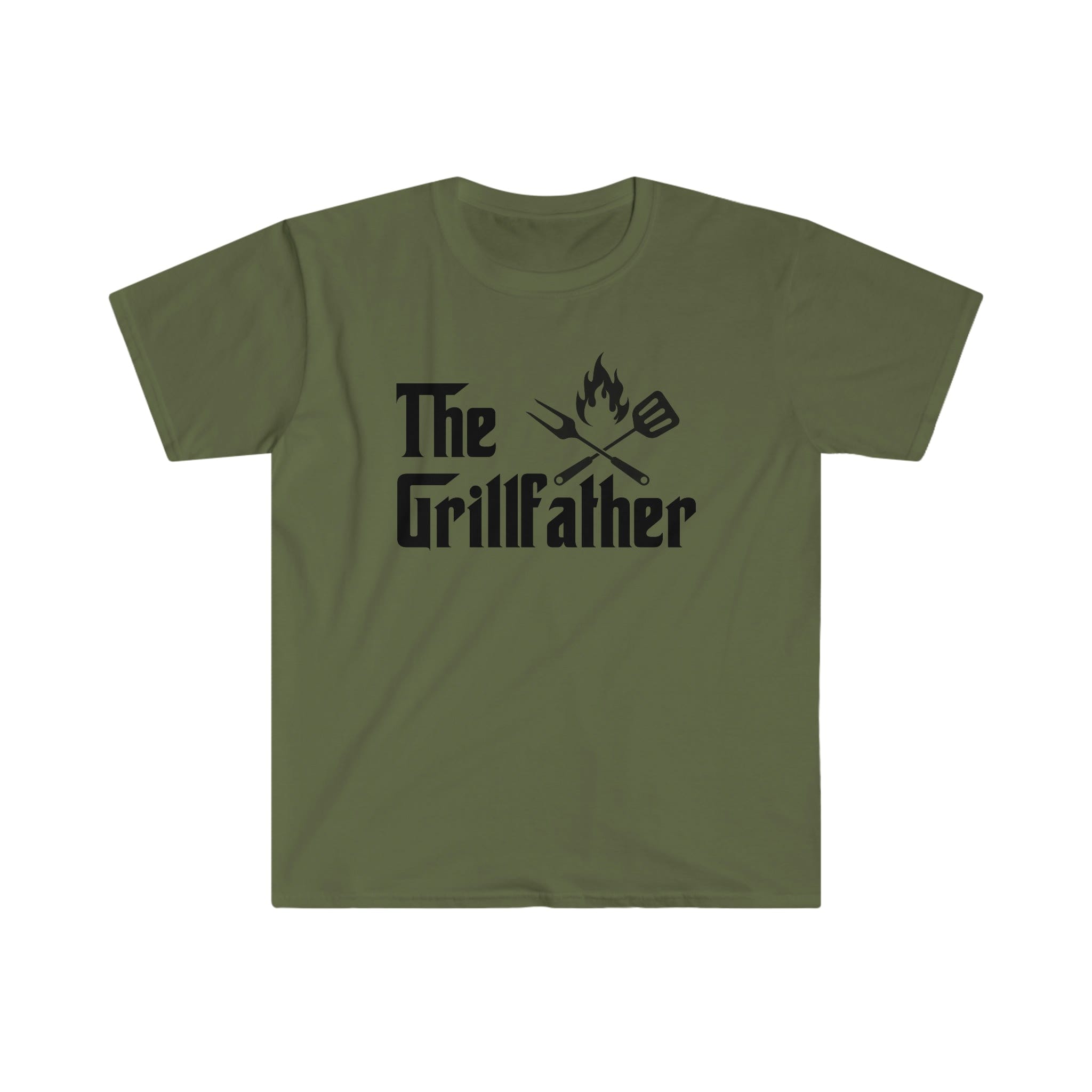 Printify T-Shirt Military Green / S The Grillfather - Unisex Softstyle T-Shirt