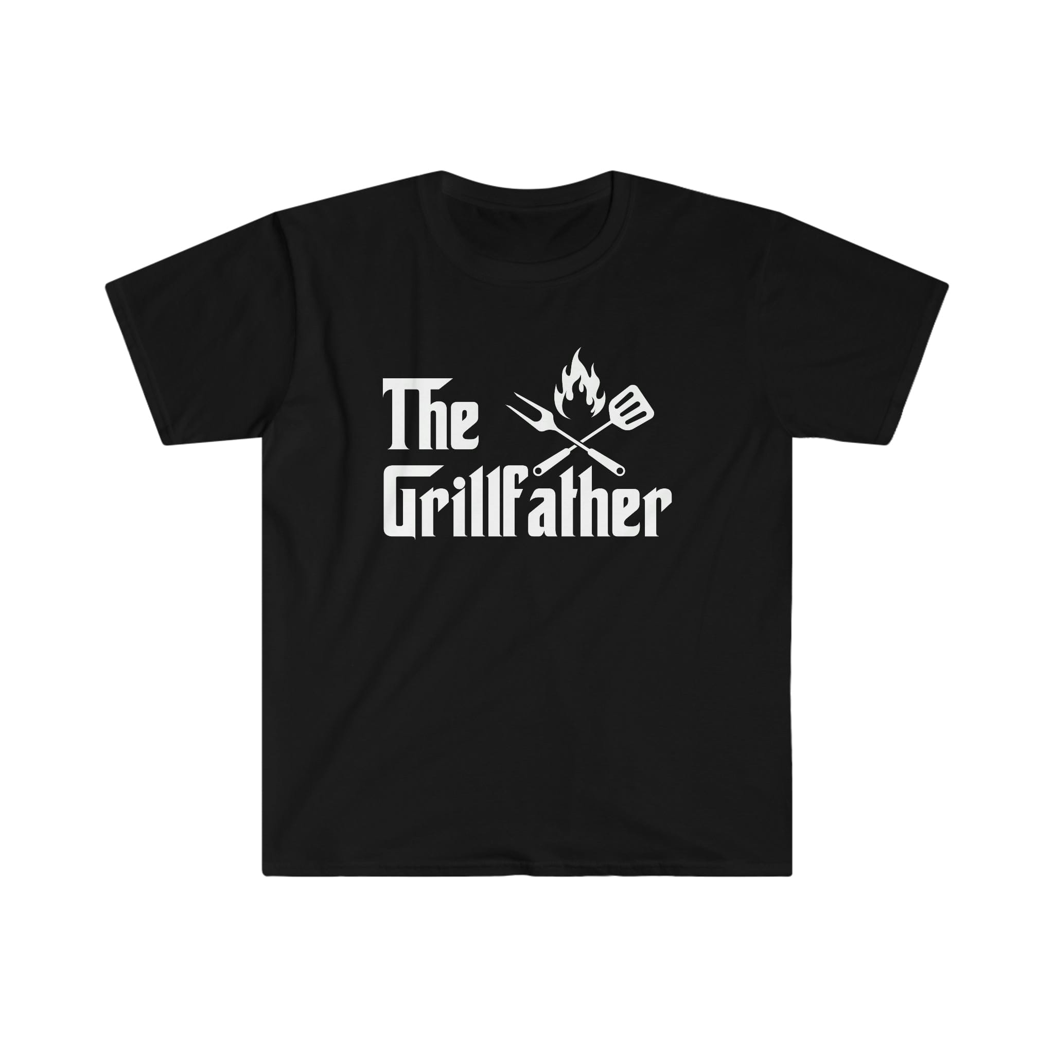Printify T-Shirt Black / S The Grillfather White - Unisex Softstyle T-Shirt