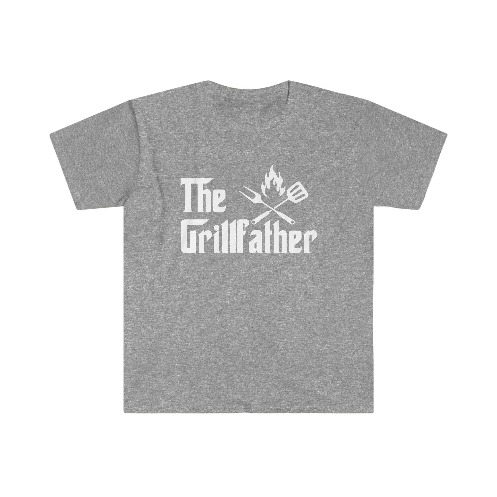 Printify T-Shirt Sport Grey / S The Grillfather White - Unisex Softstyle T-Shirt