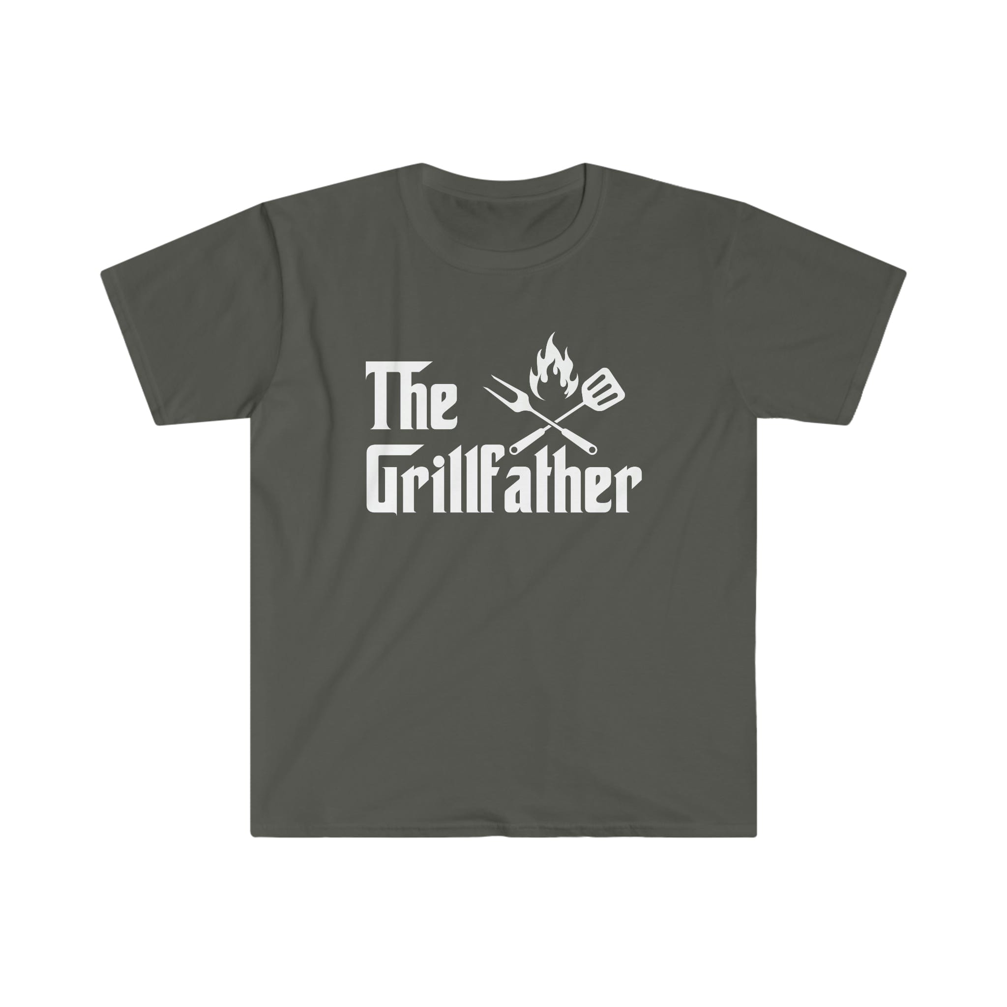 Printify T-Shirt Charcoal / S The Grillfather White - Unisex Softstyle T-Shirt