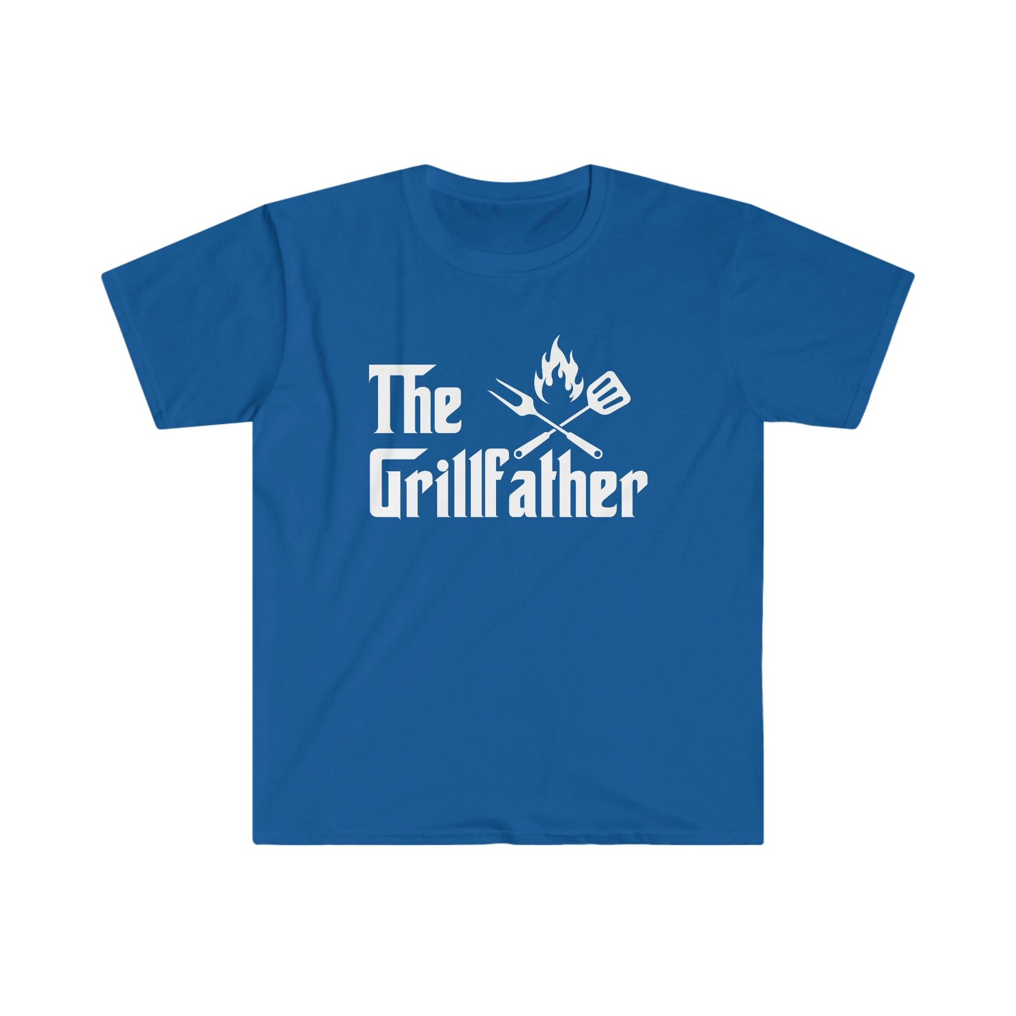 Printify T-Shirt Royal / S The Grillfather White - Unisex Softstyle T-Shirt