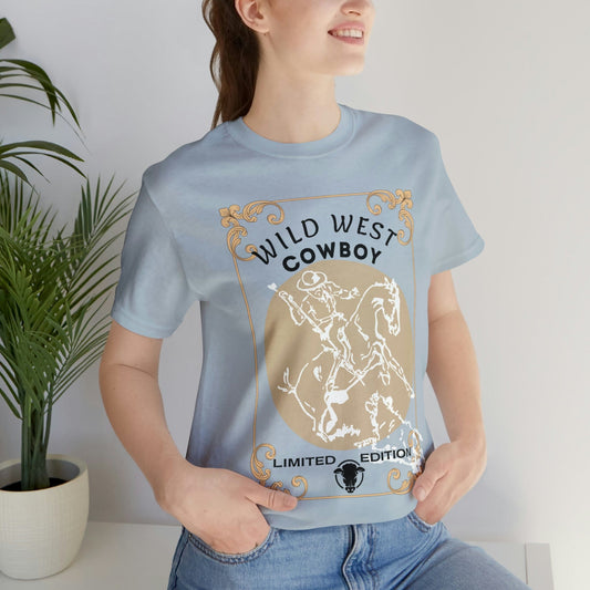 Printify T-Shirt Wild West Cowboy - Unisex Jersey Short Sleeve Tee