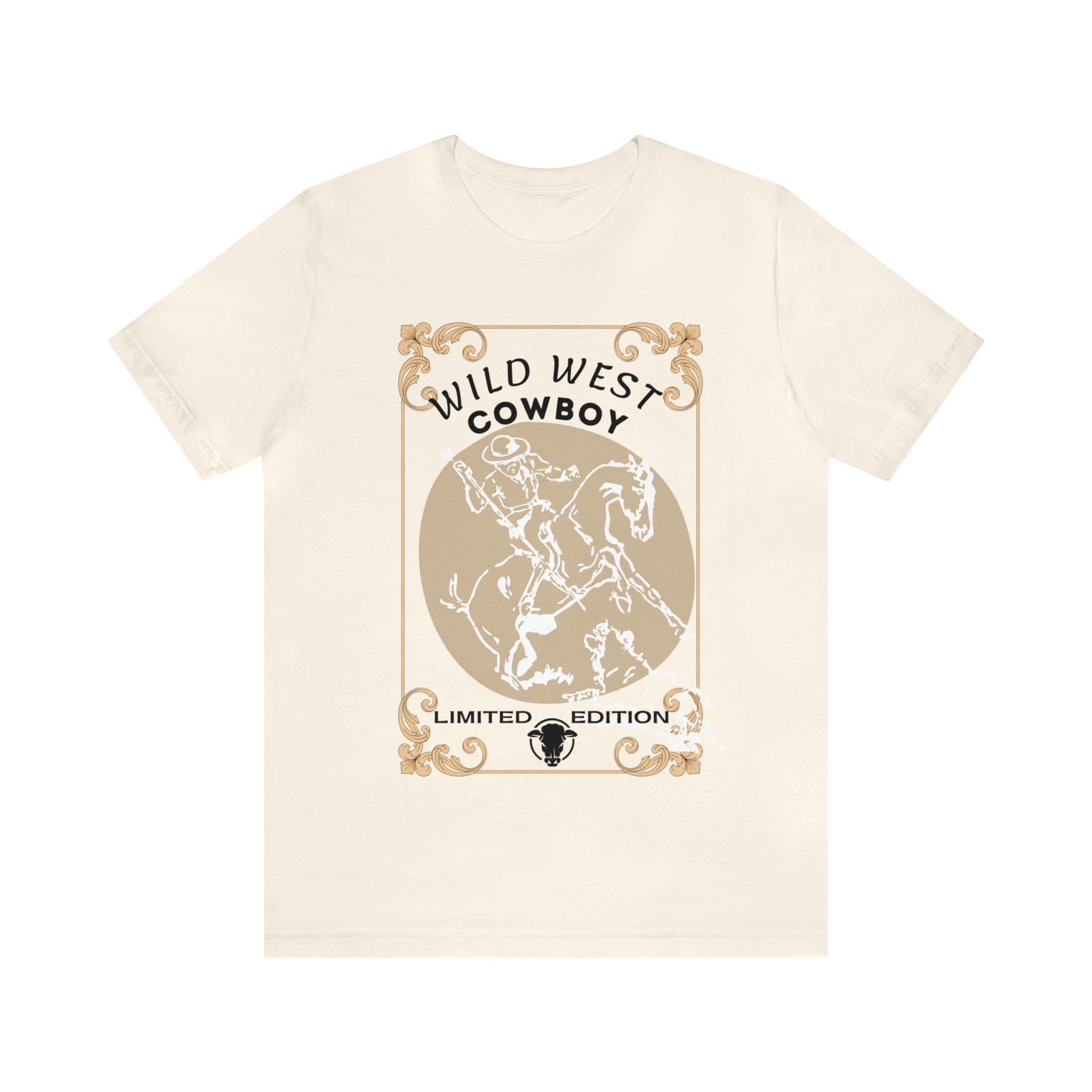 Printify T-Shirt Natural / S Wild West Cowboy - Unisex Jersey Short Sleeve Tee