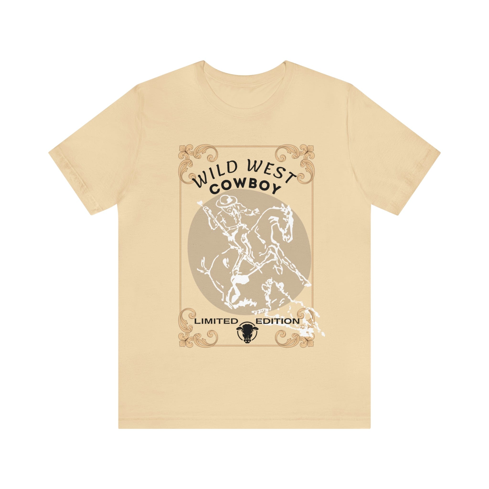 Printify T-Shirt Soft Cream / S Wild West Cowboy - Unisex Jersey Short Sleeve Tee