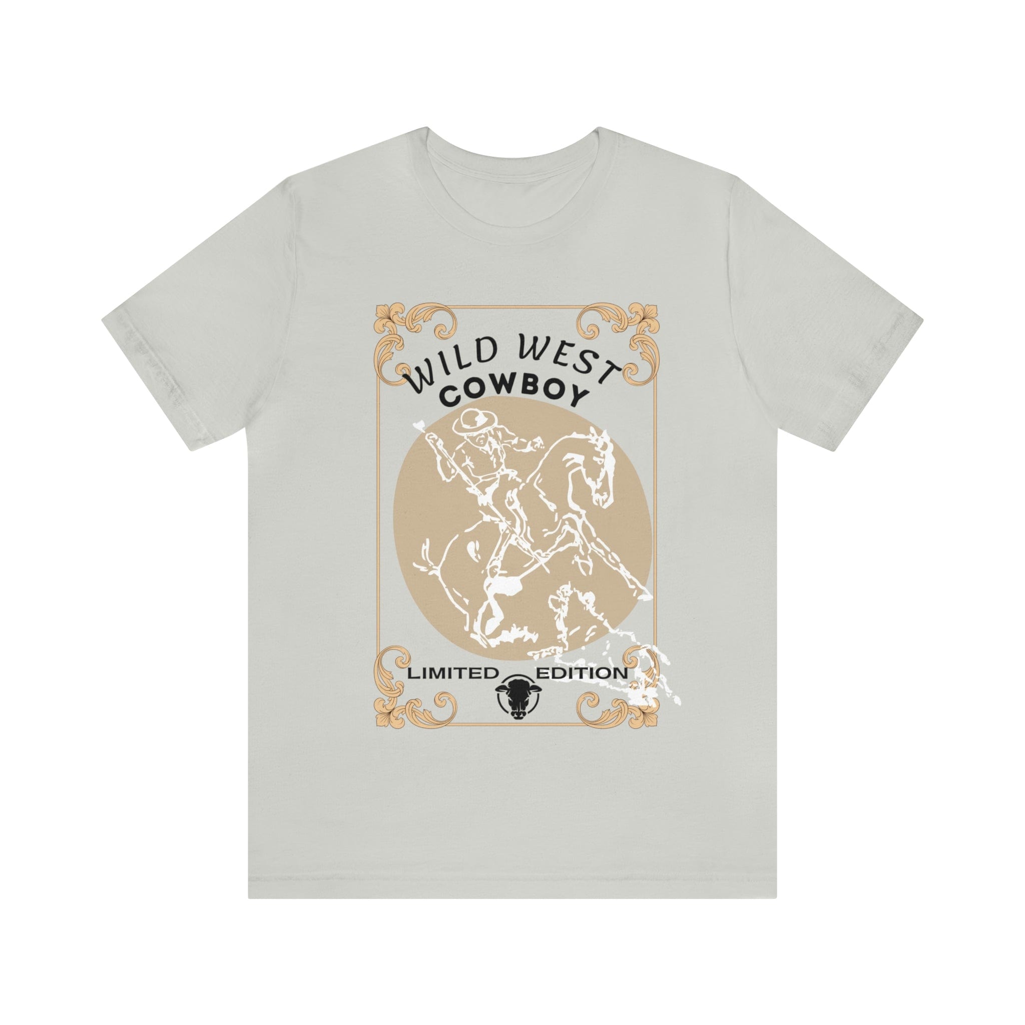 Printify T-Shirt Silver / S Wild West Cowboy - Unisex Jersey Short Sleeve Tee