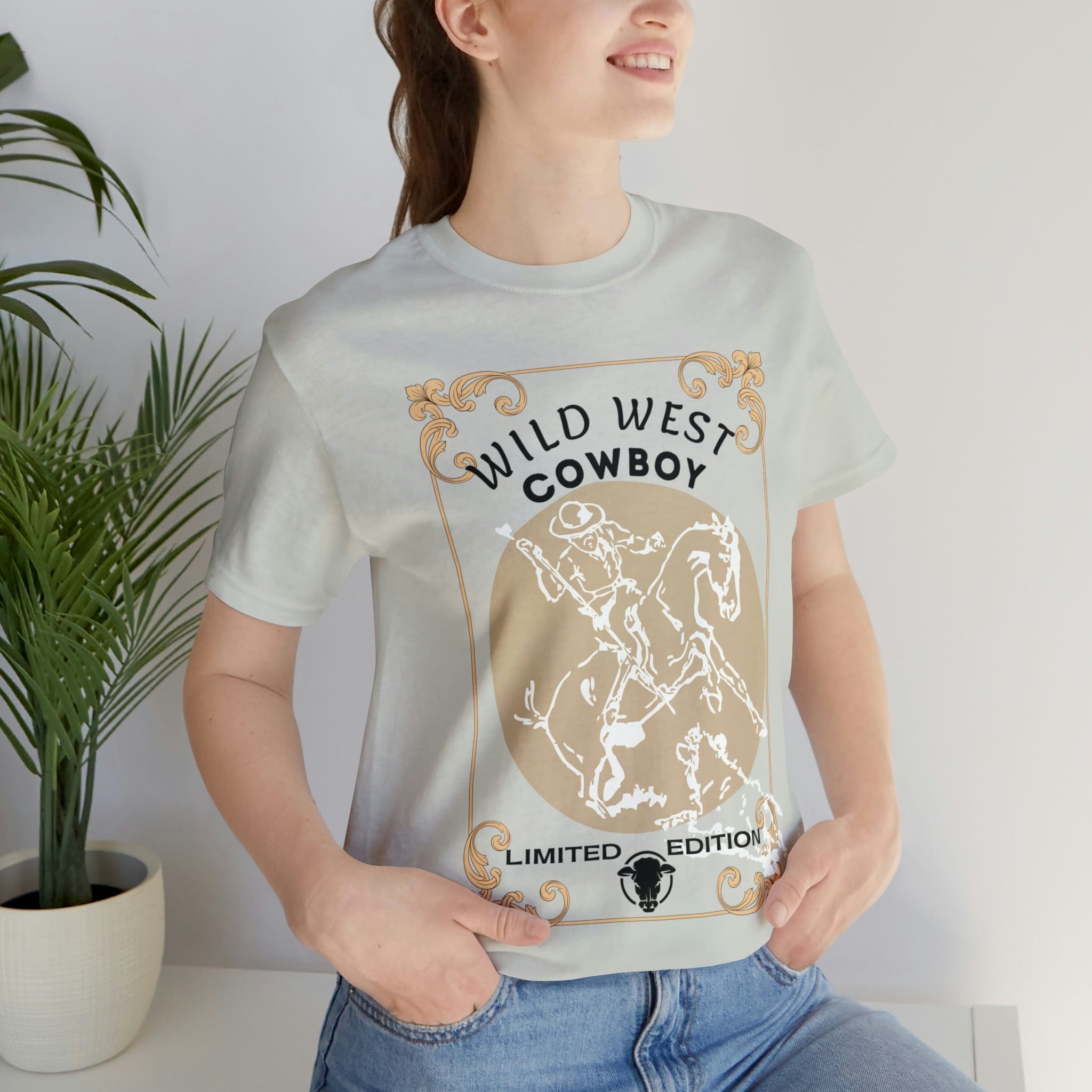 Printify T-Shirt Wild West Cowboy - Unisex Jersey Short Sleeve Tee