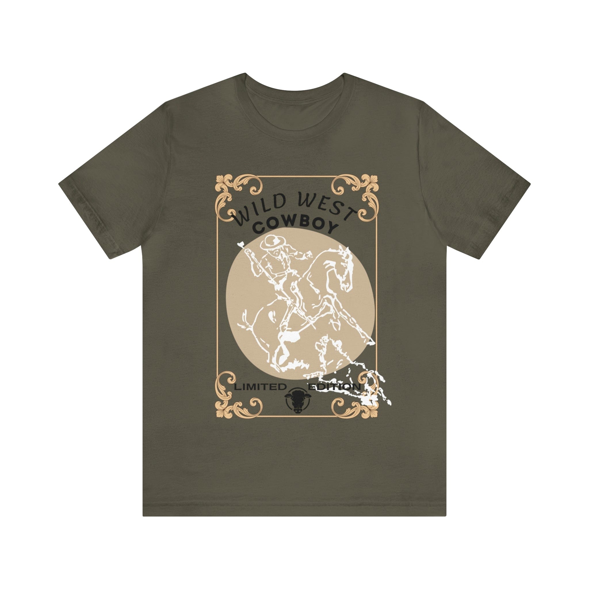 Printify T-Shirt Army / S Wild West Cowboy - Unisex Jersey Short Sleeve Tee