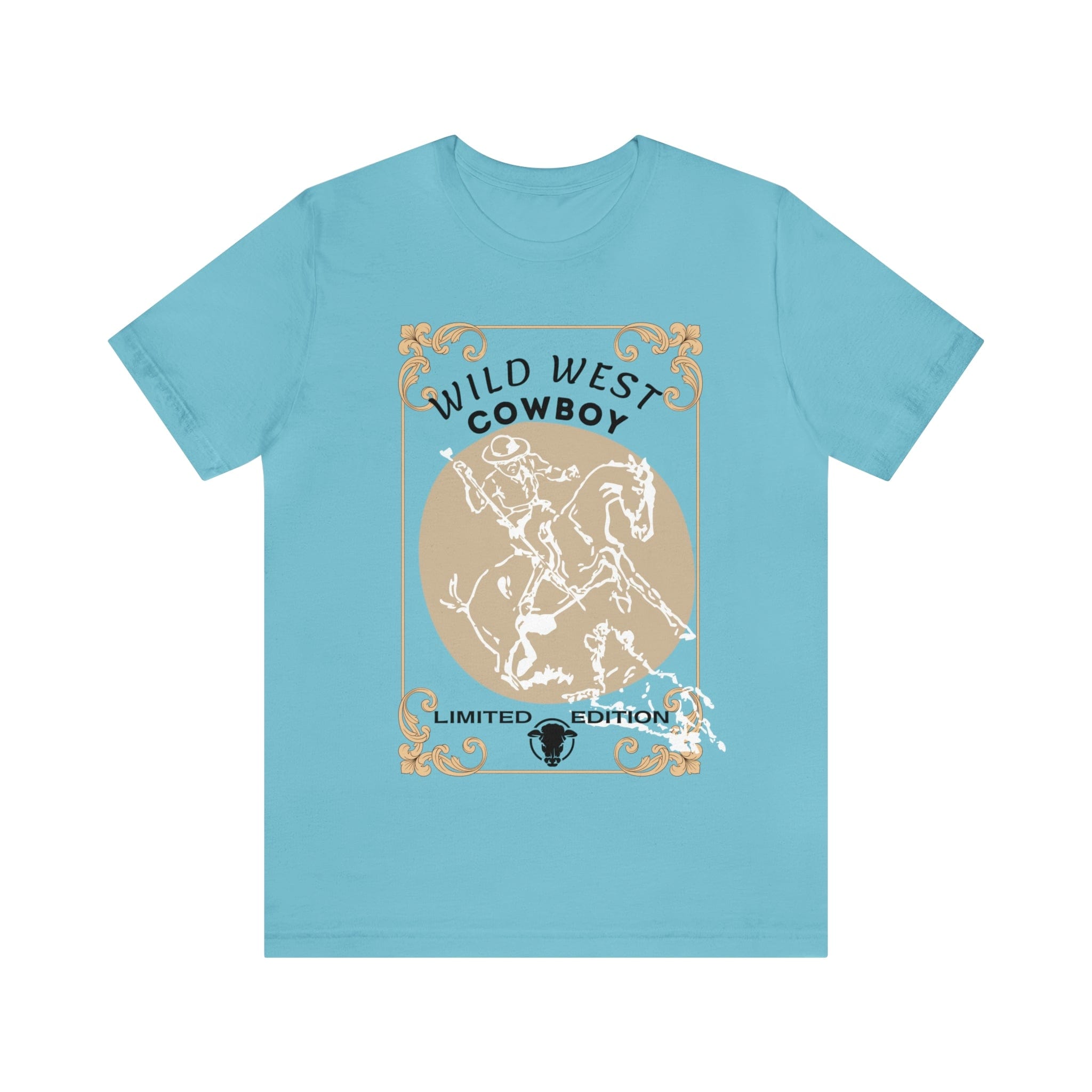 Printify T-Shirt Turquoise / S Wild West Cowboy - Unisex Jersey Short Sleeve Tee