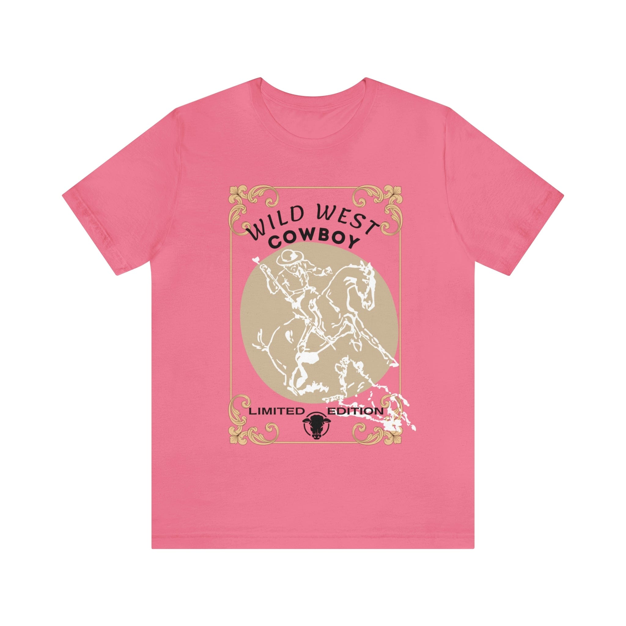Printify T-Shirt Charity Pink / S Wild West Cowboy - Unisex Jersey Short Sleeve Tee