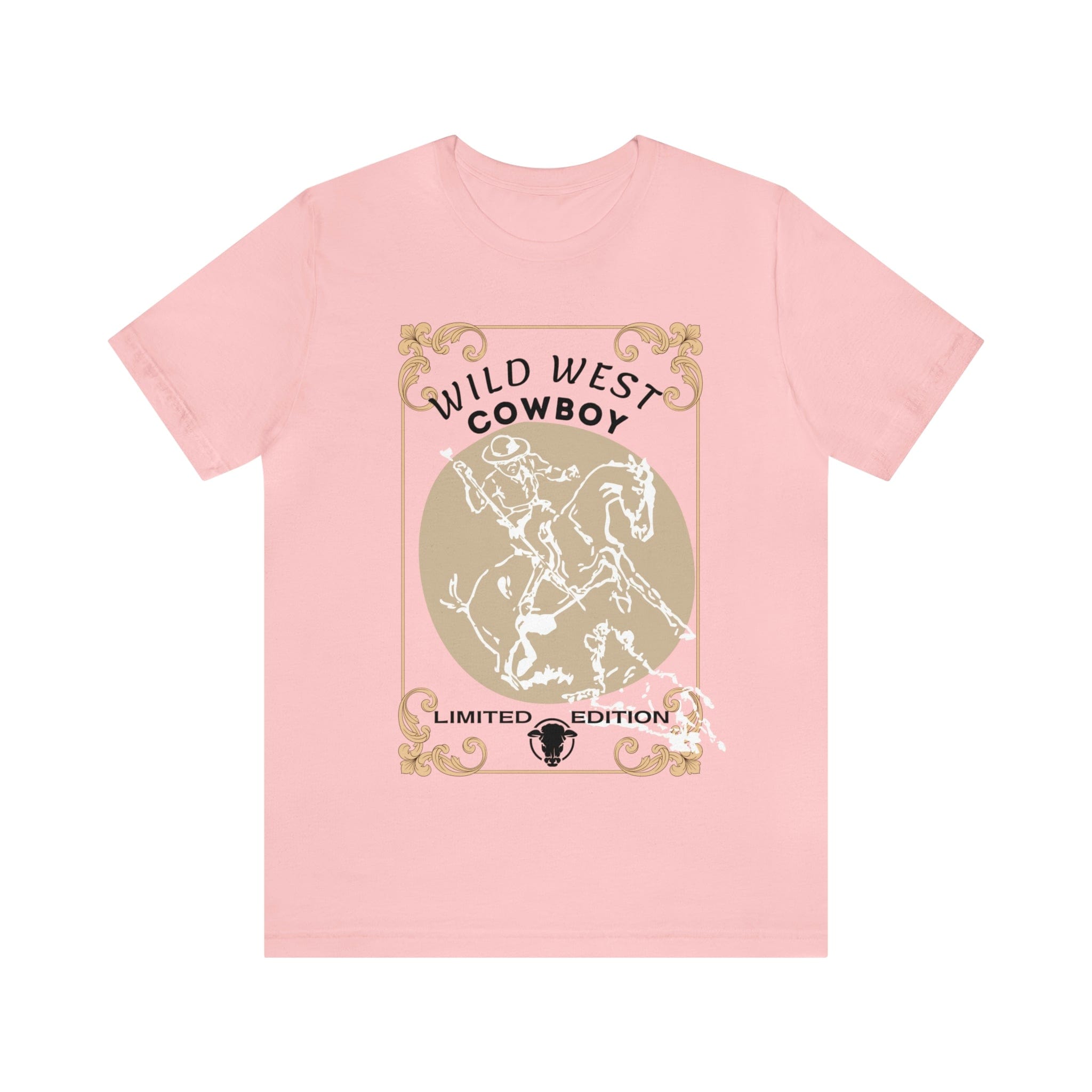 Printify T-Shirt Pink / S Wild West Cowboy - Unisex Jersey Short Sleeve Tee