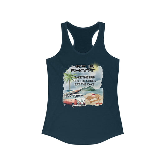 Printify Tank Top XS / Solid Midnight Navy Women's Ideal Racerback Tank