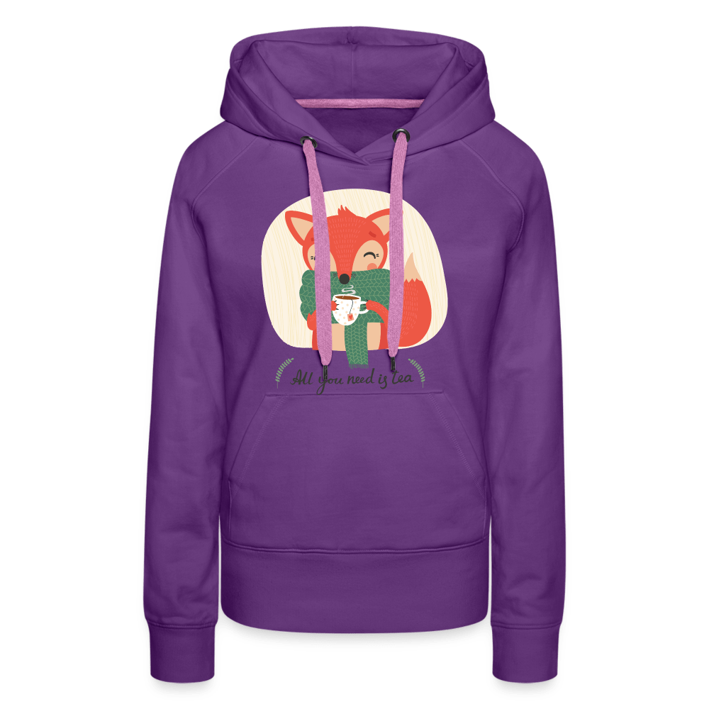 SPOD Women’s Premium Hoodie | Spreadshirt 444 purple / S All You Need is Tea - Women’s Premium Hoodie