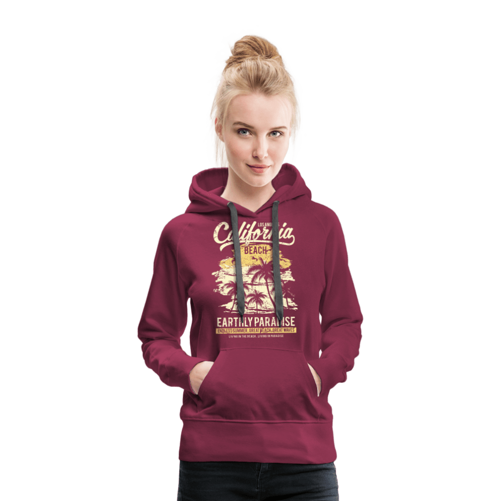 SPOD Women’s Premium Hoodie | Spreadshirt 444 burgundy / S California Beach Pardise - Women’s Premium Hoodie