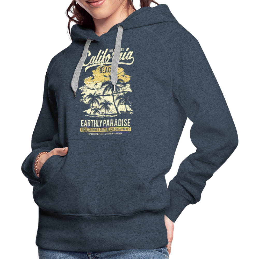 SPOD Women’s Premium Hoodie | Spreadshirt 444 heather denim / S California Beach Pardise - Women’s Premium Hoodie