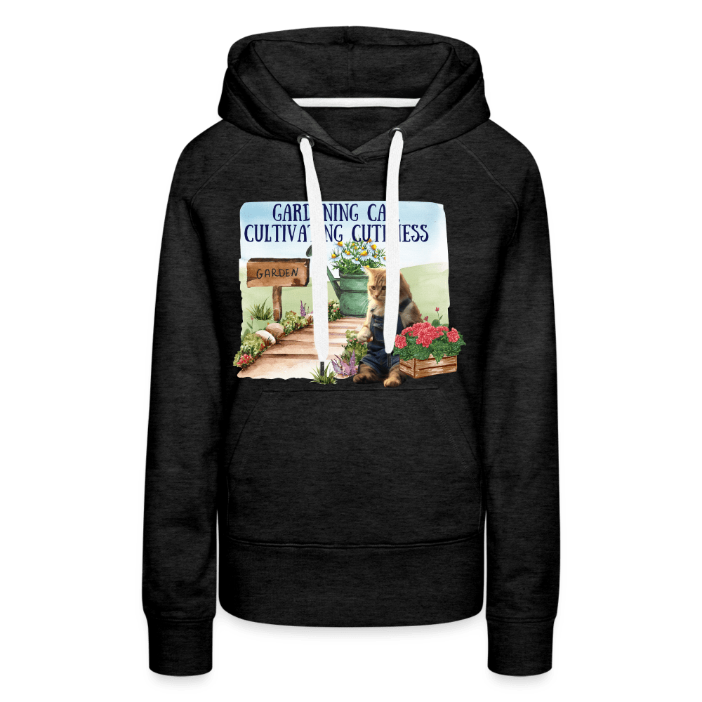 SPOD Women’s Premium Hoodie | Spreadshirt 444 Gardening Cat, Cultivating Cuteness - Women’s Premium Hoodie