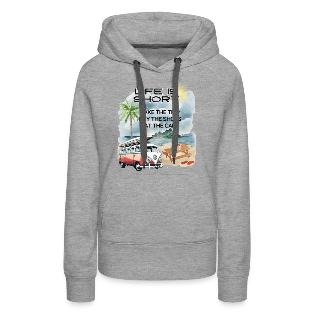 SPOD Women’s Premium Hoodie | Spreadshirt 444 heather grey / S Life is Short - Women’s Premium Hoodie