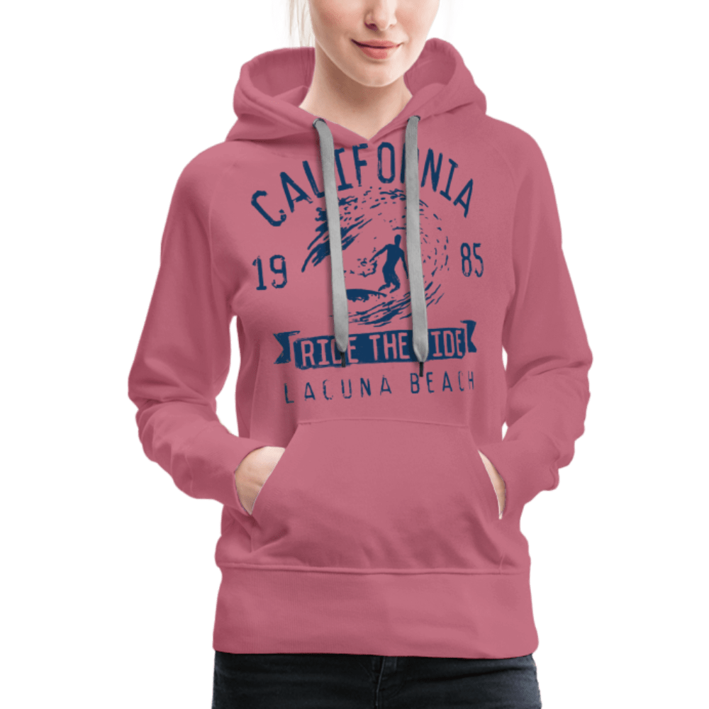 SPOD Women’s Premium Hoodie | Spreadshirt 444 mauve / S Ride the Tide California - Women’s Premium Hoodie