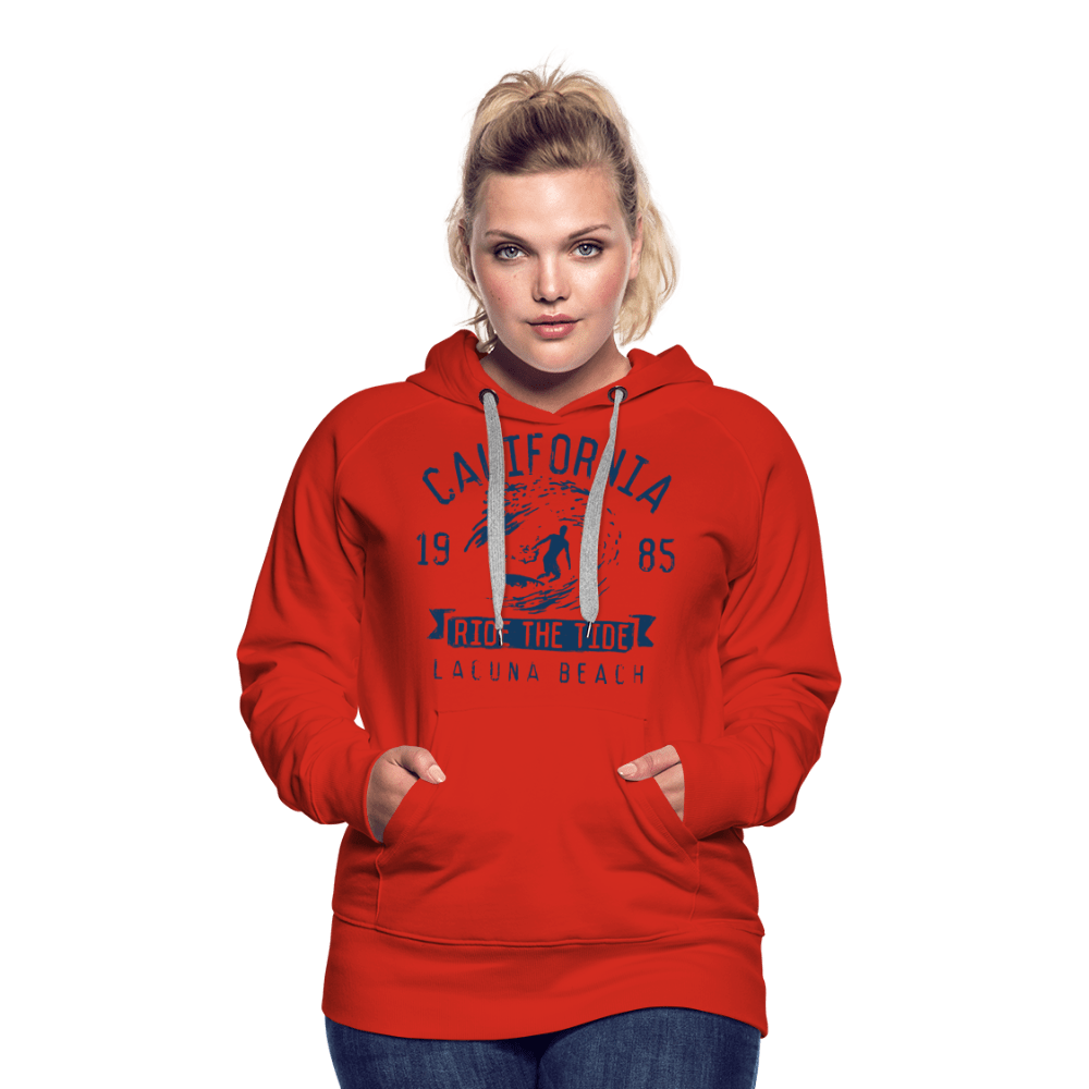 SPOD Women’s Premium Hoodie | Spreadshirt 444 red / S Ride the Tide California - Women’s Premium Hoodie