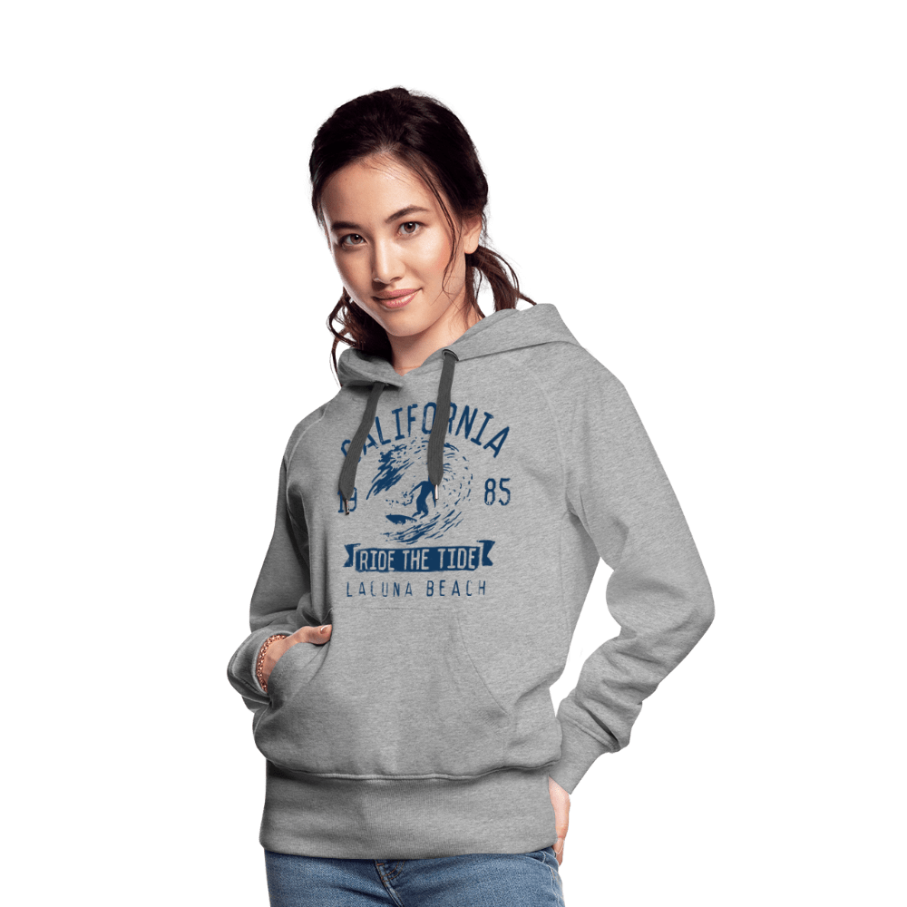 SPOD Women’s Premium Hoodie | Spreadshirt 444 heather grey / S Ride the Tide California - Women’s Premium Hoodie