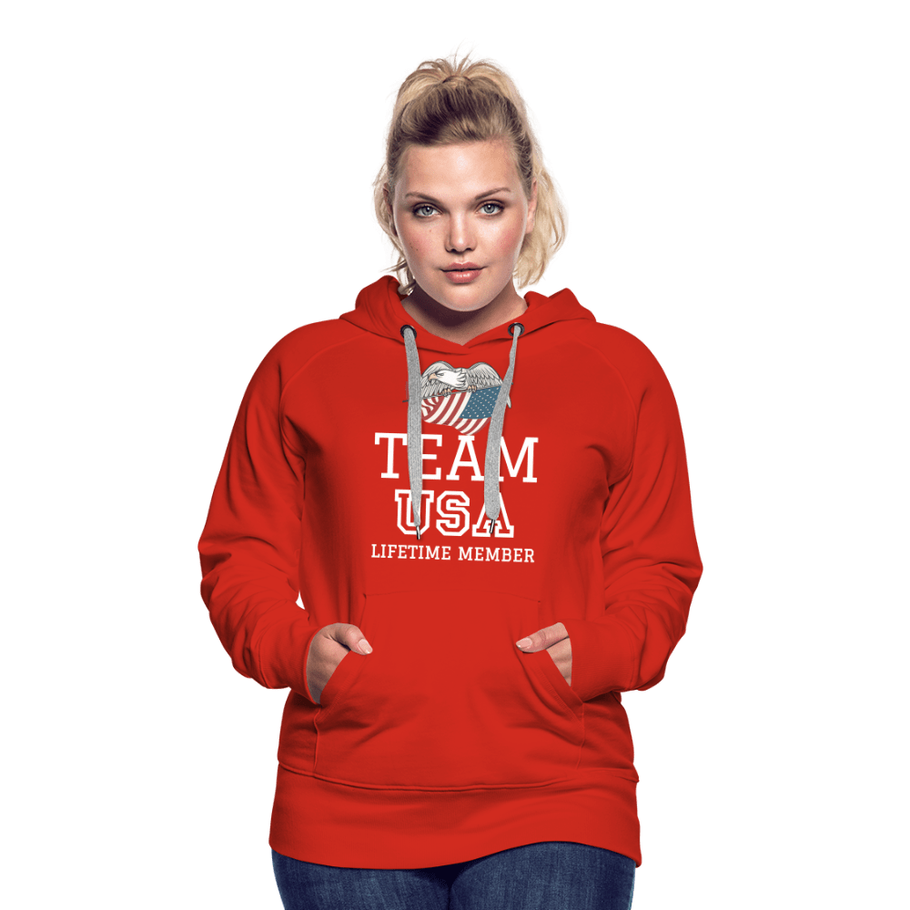SPOD Women’s Premium Hoodie | Spreadshirt 444 red / S Team USA - Lifetime Member  - Women’s Premium Hoodie