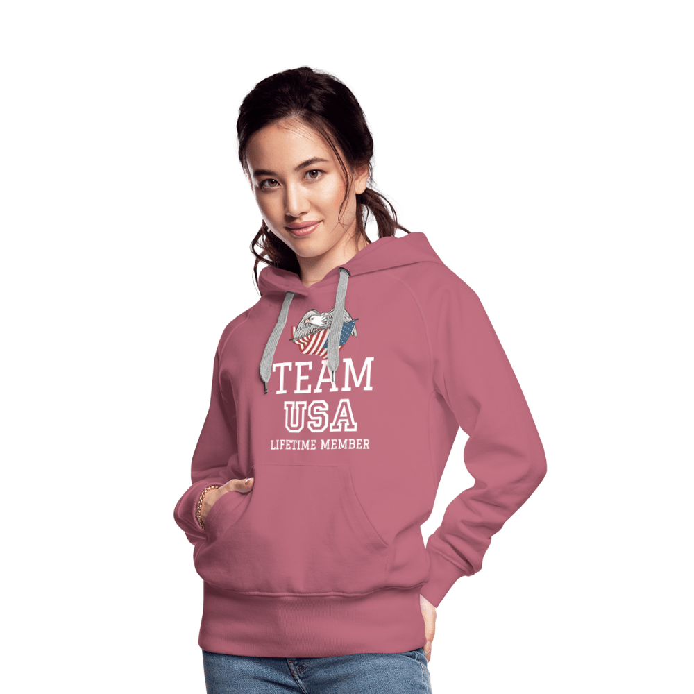 SPOD Women’s Premium Hoodie | Spreadshirt 444 mauve / S Team USA - Lifetime Member  - Women’s Premium Hoodie