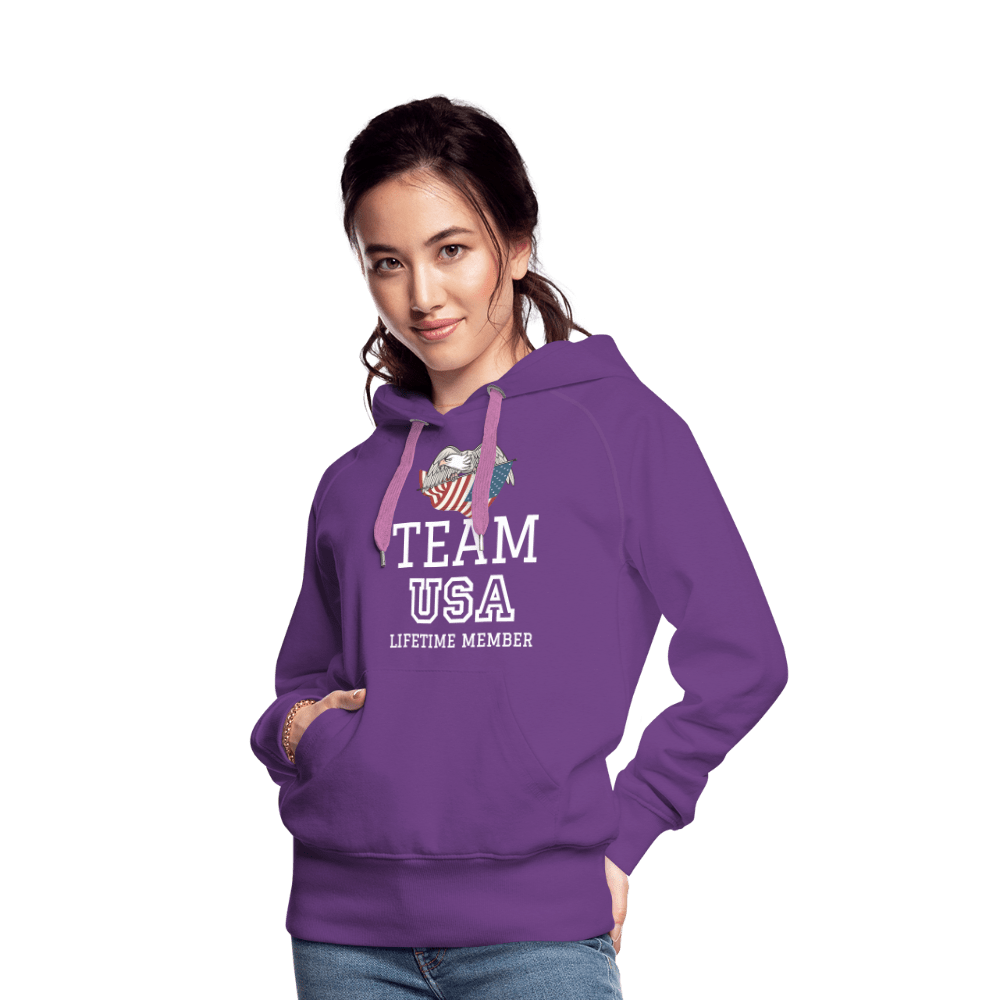 SPOD Women’s Premium Hoodie | Spreadshirt 444 purple / S Team USA - Lifetime Member  - Women’s Premium Hoodie