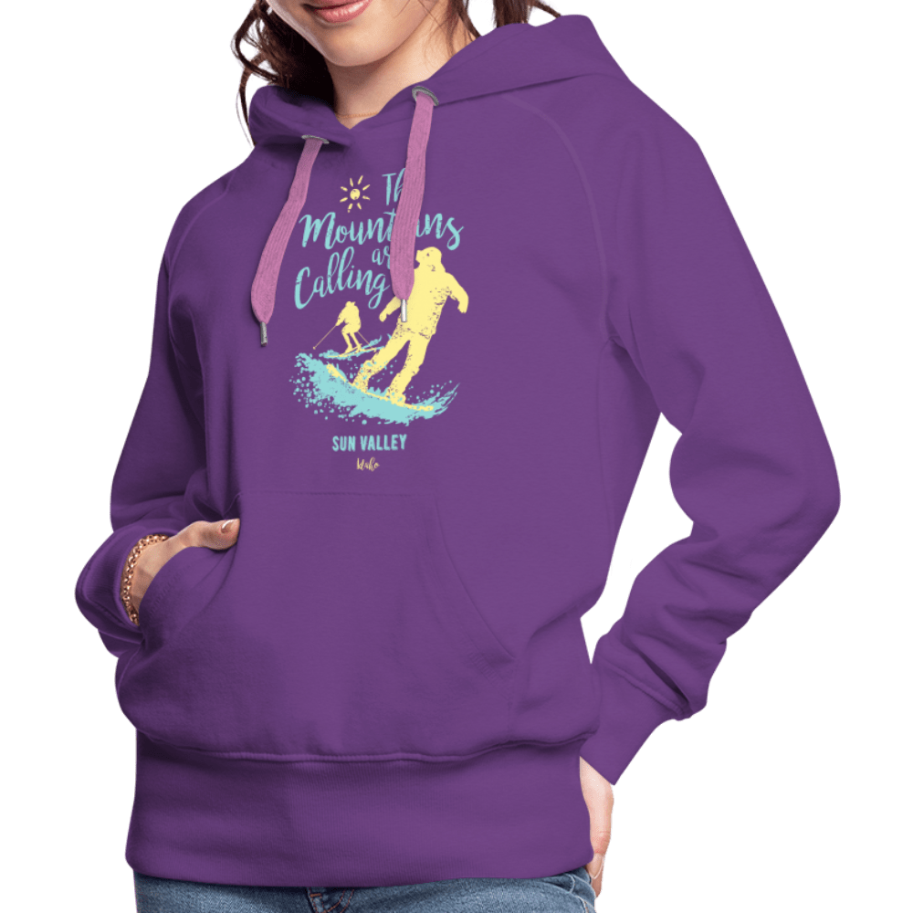 SPOD Women’s Premium Hoodie | Spreadshirt 444 purple / S The Mountains are Calling  - Women’s Premium Hoodie