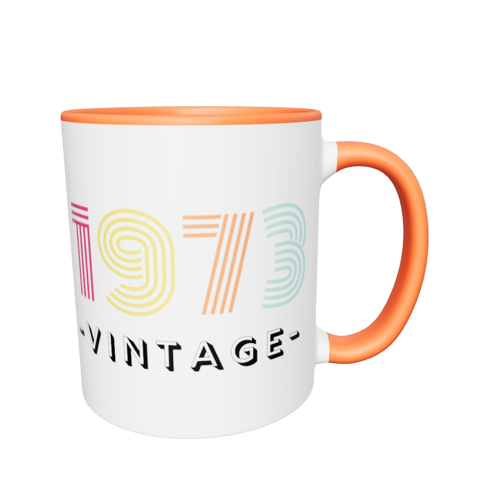 1973 Vintage! 50th Birthday Mug with Color Inside