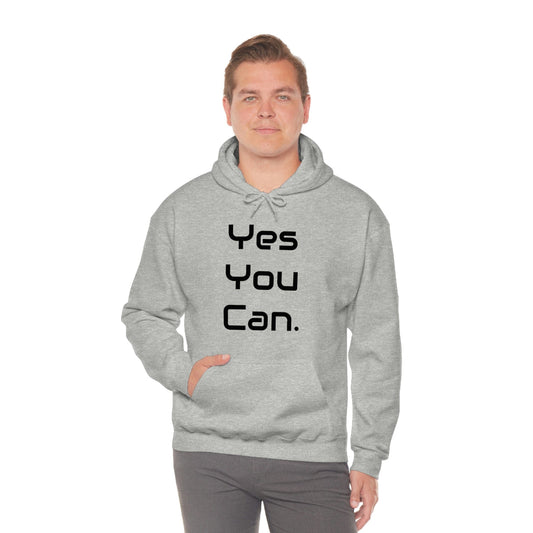 Printify Hoodie Yes You Can - Unisex Heavy Blend™ Hooded Sweatshirt