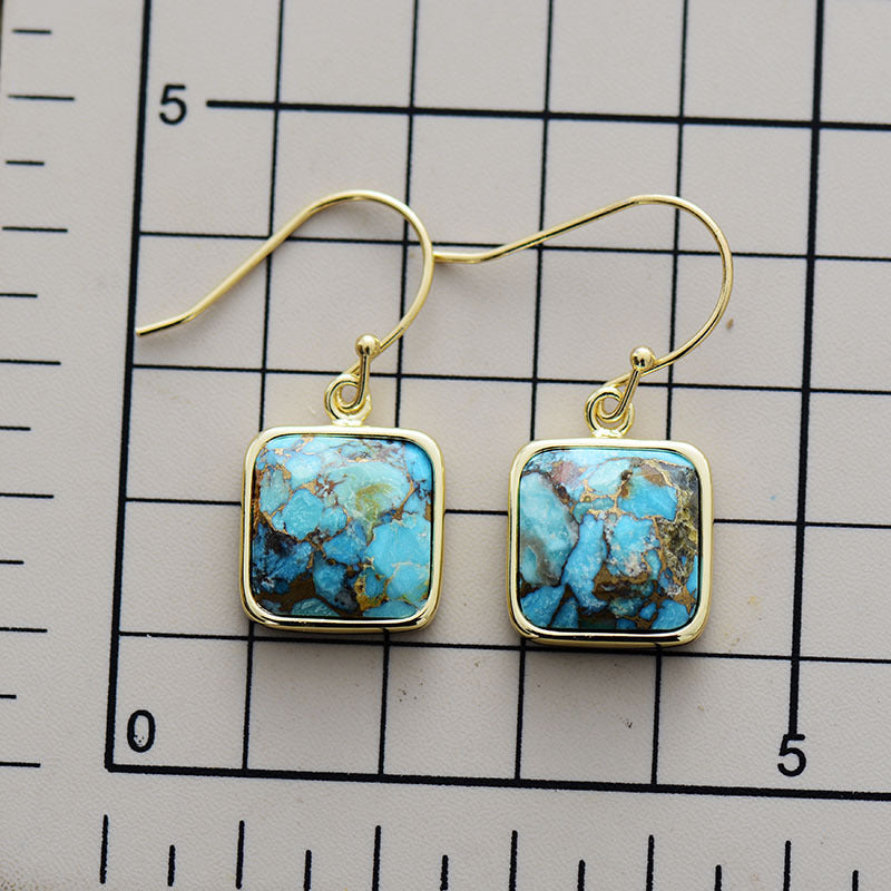 Square Copper Drop Earrings - Spruced Roost