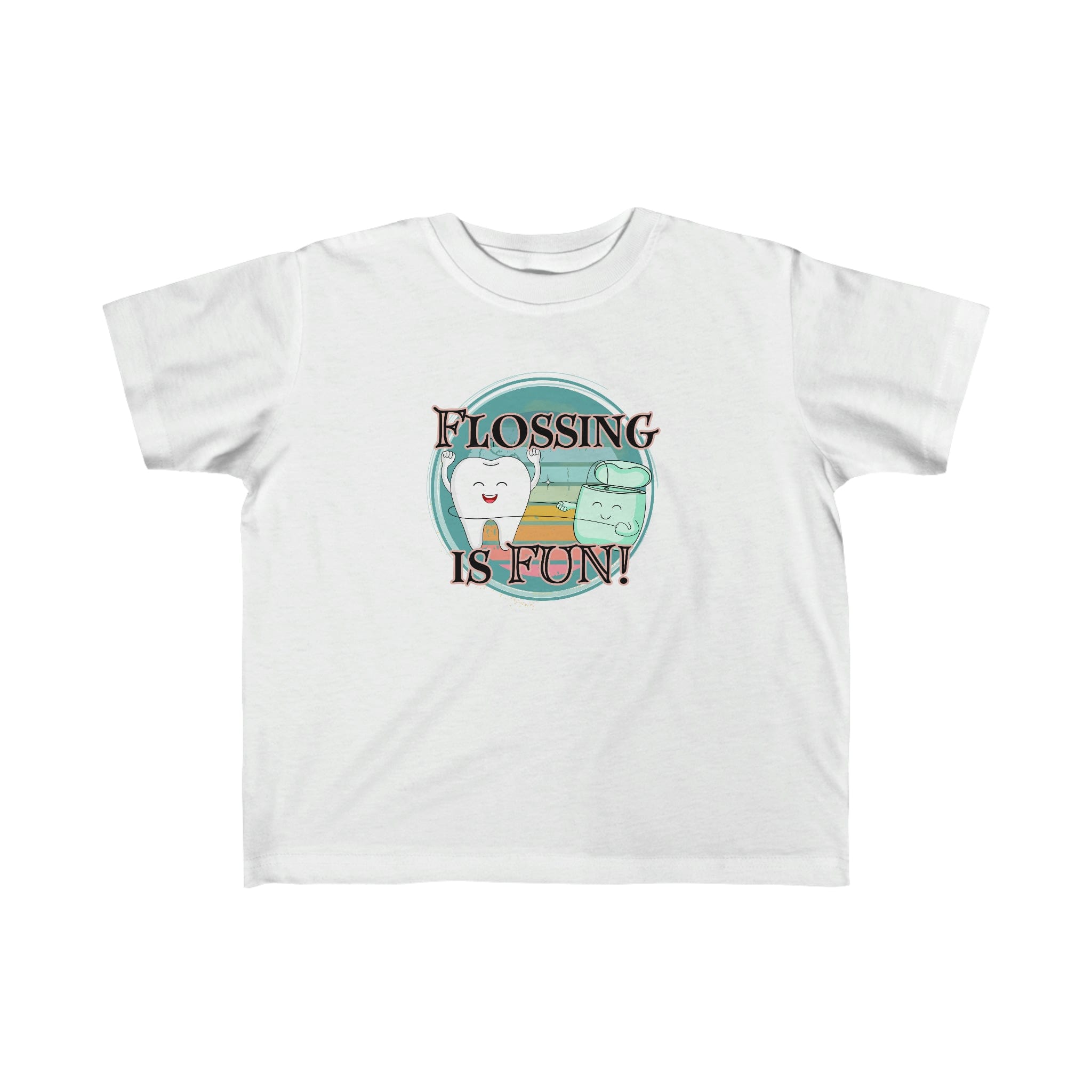Printify Kids clothes White / 2T Flossing is Fun! - Kid's Fine Jersey Tee