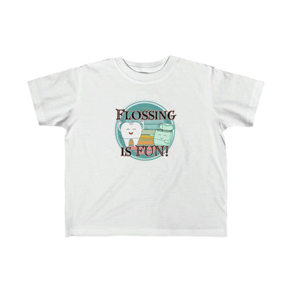 Printify Kids clothes White / 2T Flossing is Fun! - Kid's Fine Jersey Tee