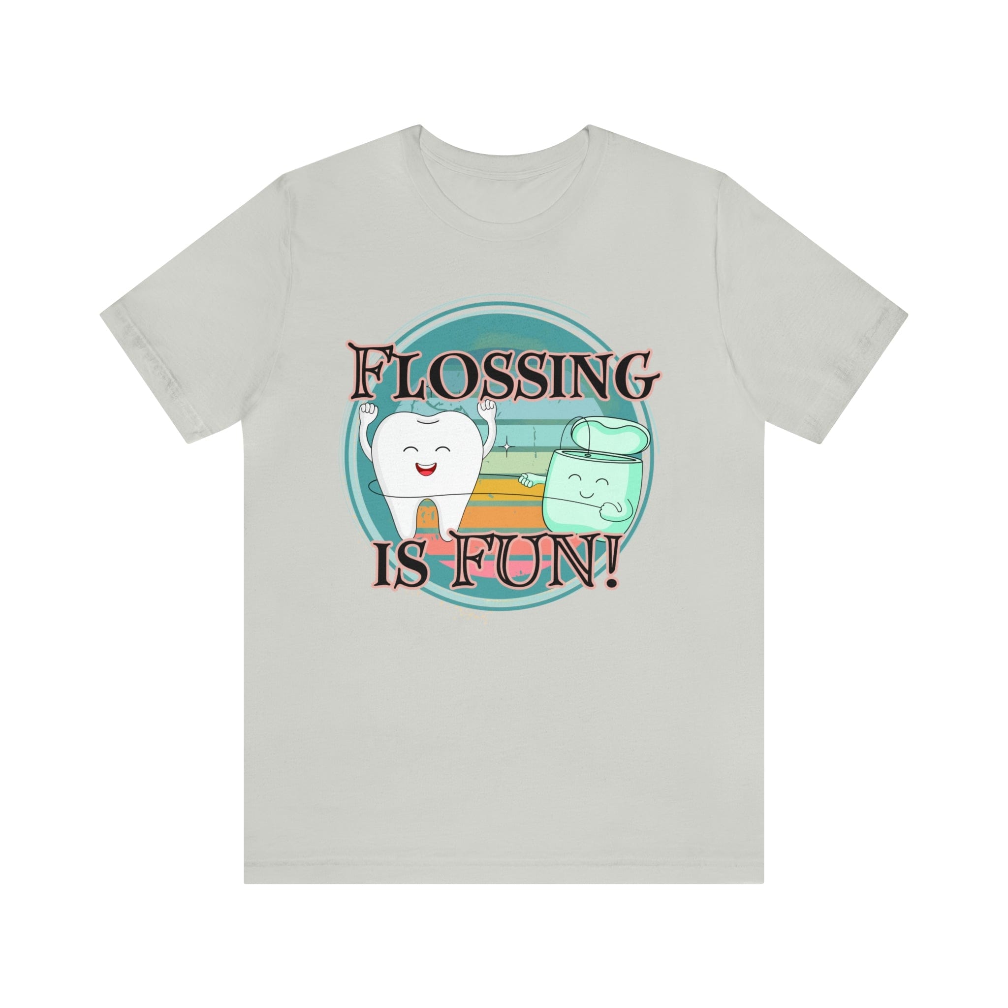 Printify T-Shirt Silver / S Flossing is fun! Unisex Jersey Short Sleeve Tee
