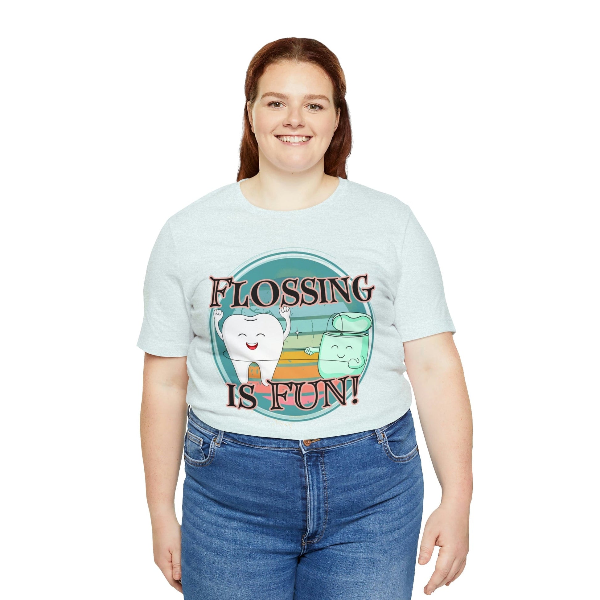 Printify T-Shirt Flossing is fun! Unisex Jersey Short Sleeve Tee