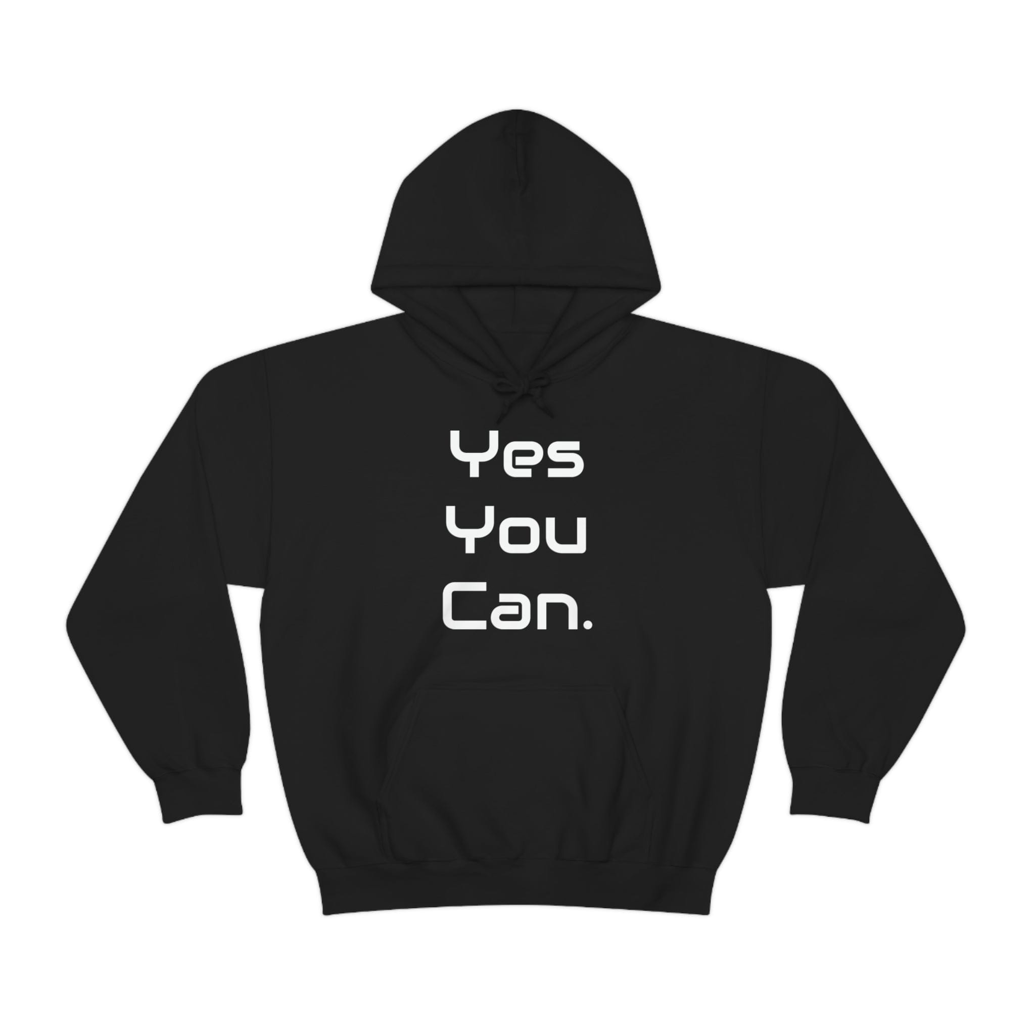 Printify Hoodie Black / S Yes You Can - Unisex Heavy Blend™ Hooded Sweatshirt