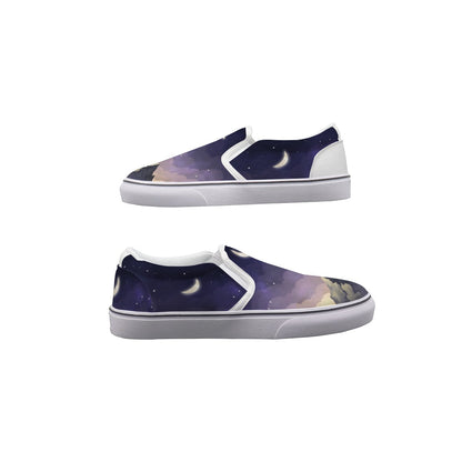 Moonlit Mountain Women's Slip On Sneakers