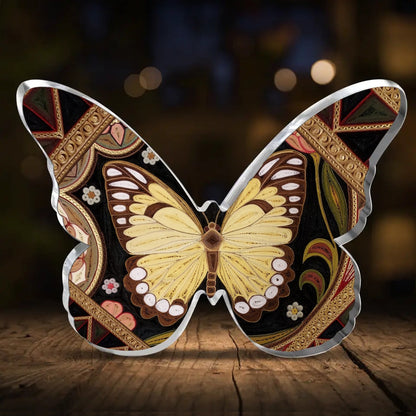 Papel Creme Butterfly Shaped Acrylic Desktop Ornament