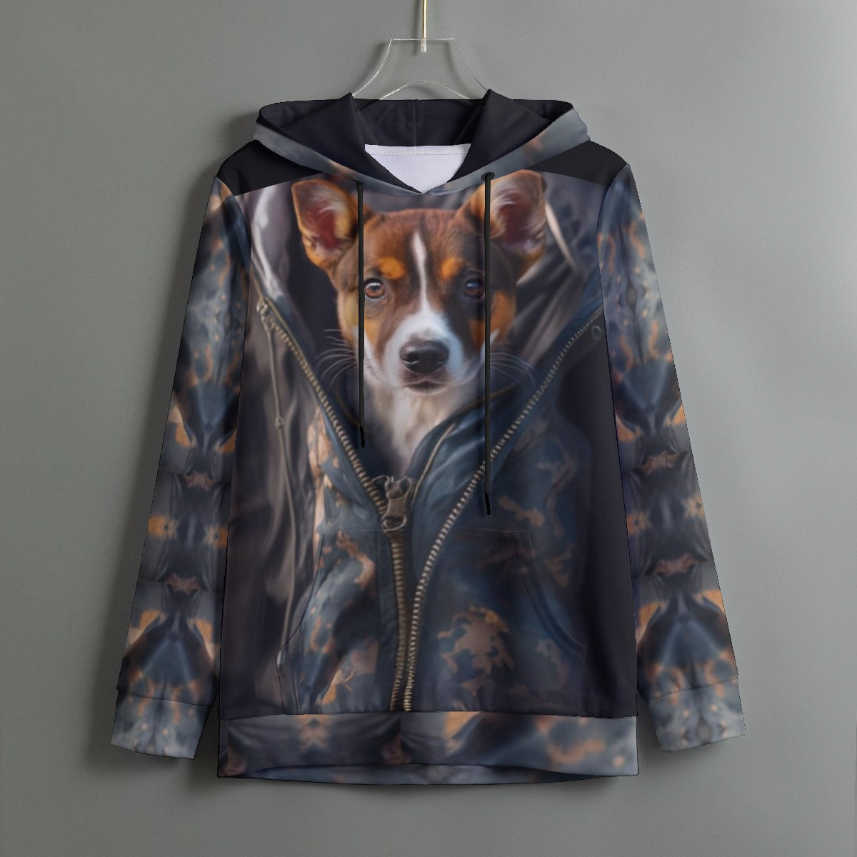 Doggy Doodle All-Over Print Women's Pullover Hoodie With Drawstring
