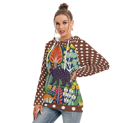 Polka Bear - All-Over Print Women's Hoodie With Double Hood