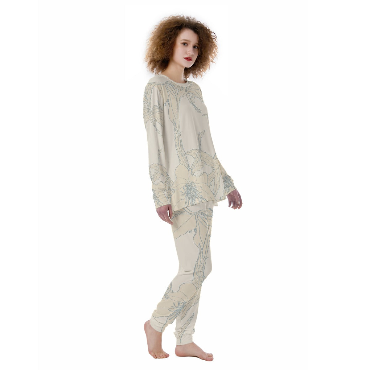 Ecru Mirage All-Over Print Women's Pajamas