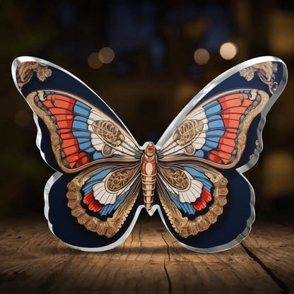 Tiger Wing Butterfly Shaped Acrylic Desktop Ornament