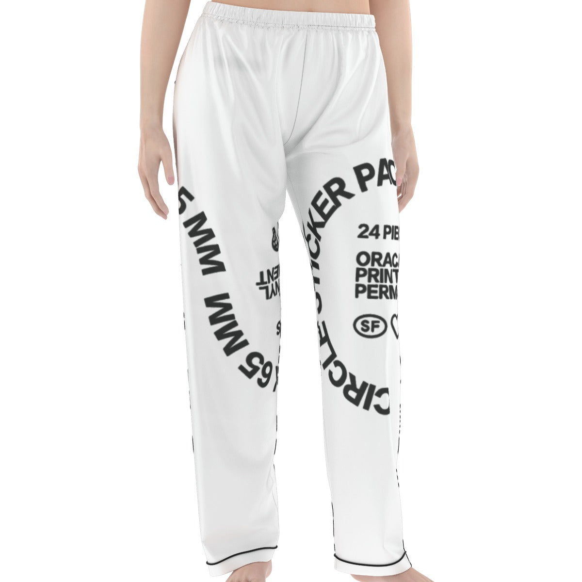 65mm Print All-over print Women'S Trousers Pajamas 2pc Set