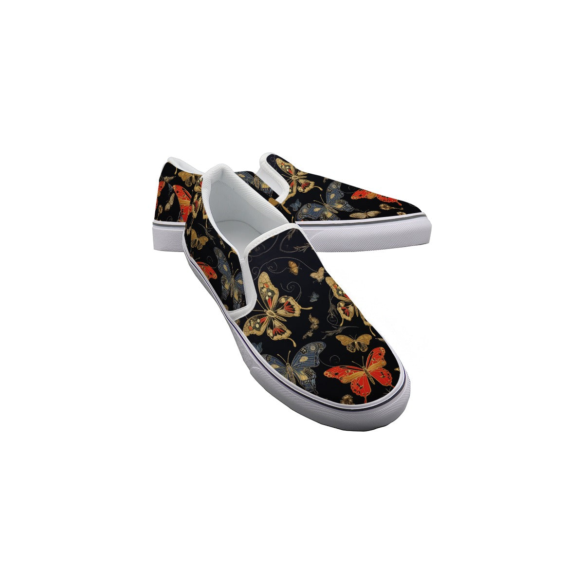 Soaring Butterflies - Women's Slip On Sneakers - Spruced Roost