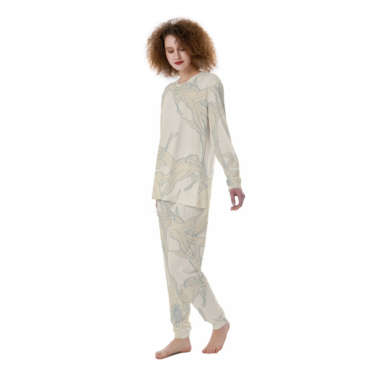 Ecru Mirage All-Over Print Women's Pajamas