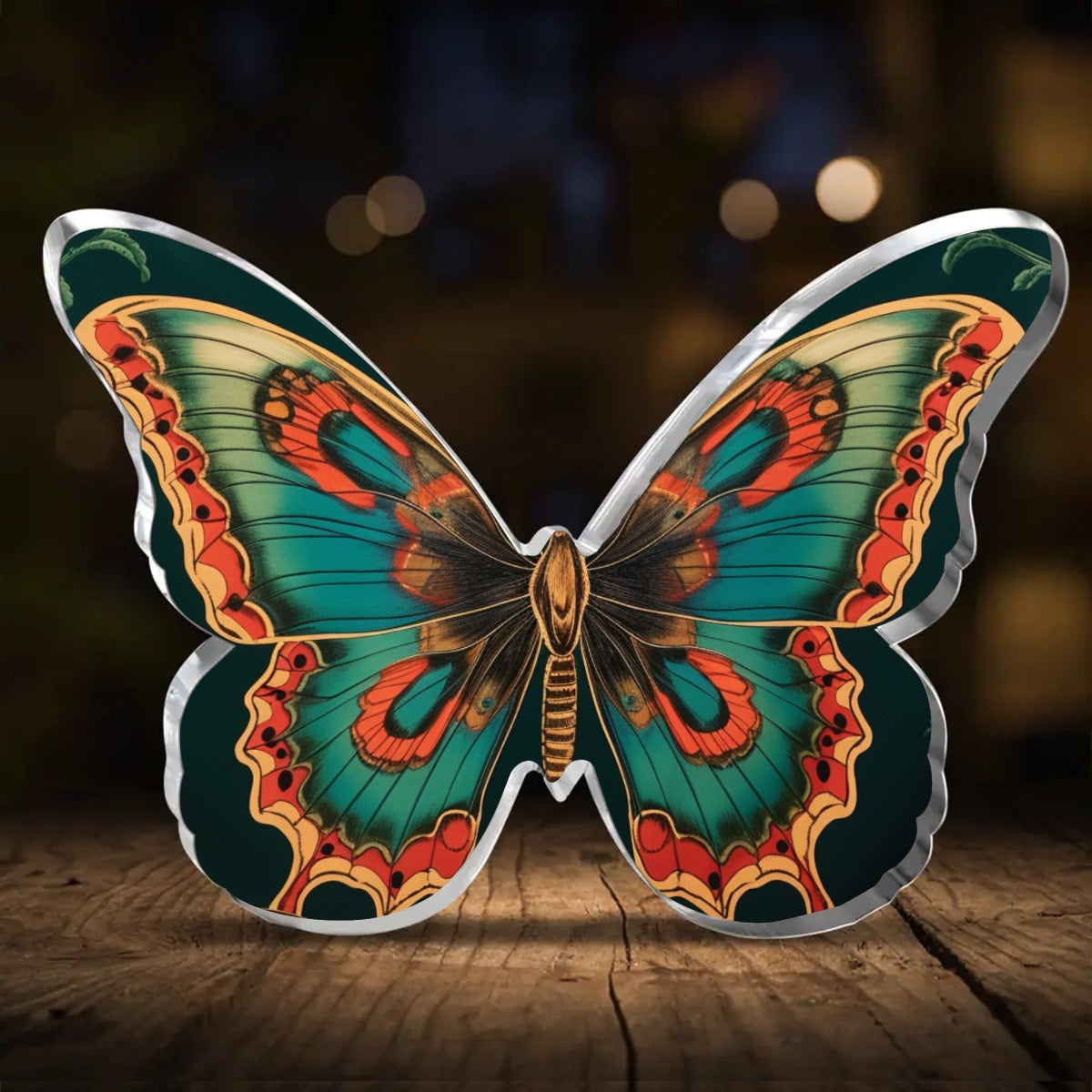 Emerald Green Butterfly Shaped Acrylic Desktop Ornament