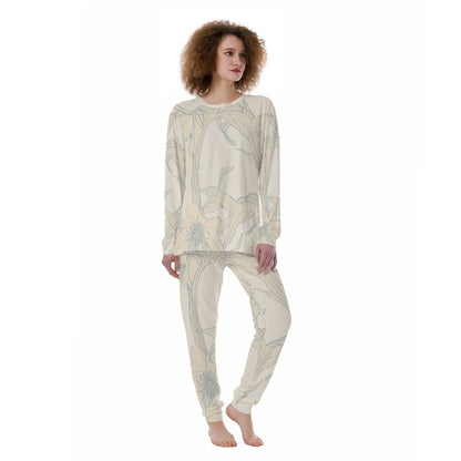 Ecru Mirage All-Over Print Women's Pajamas