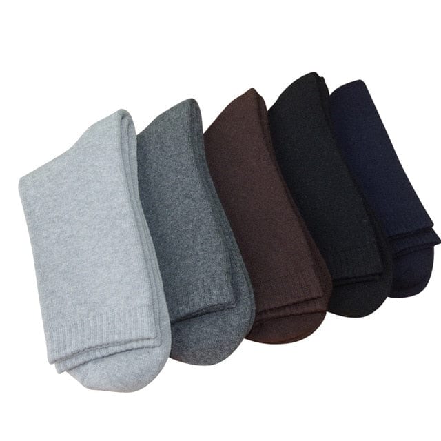 Spruced Roost Accessories s7801 / Free Size Argyle or Solid Men's Soft Terry Socks - 5Pr Set