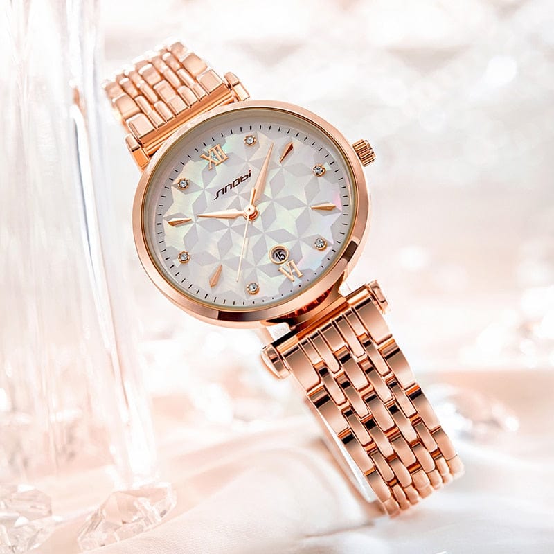 Sinobi Factory Watches Store Accessories Quartz Golden Elegance Watch